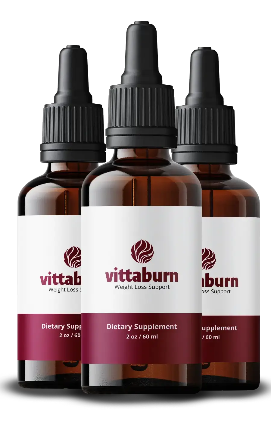 Vittaburn drop supplement bottle for weight balance